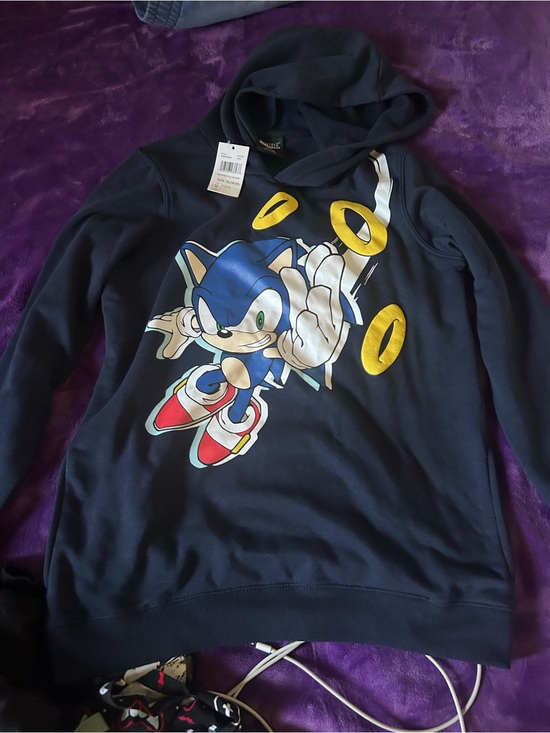 Sonic The Hedgehog Other - Sonic the Hedgehog Navy Graphic Hoodie with Rings kids